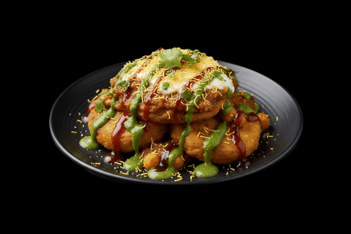 Aloo Tikki Chaat (V)